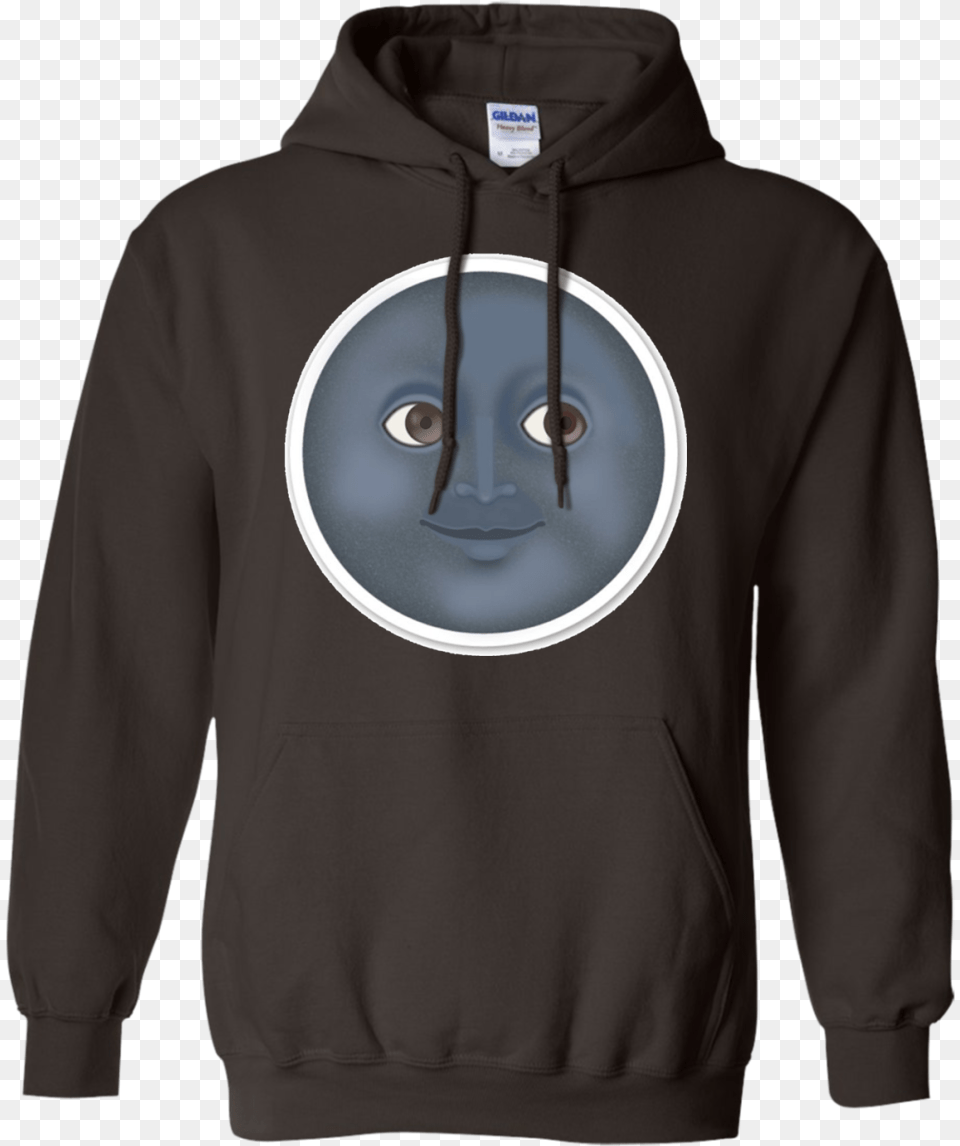 Moon Emoji T Shirt Face Sun Stars Space Sky Dark Night Hoodie, Clothing, Hood, Knitwear, Sweater Png Image