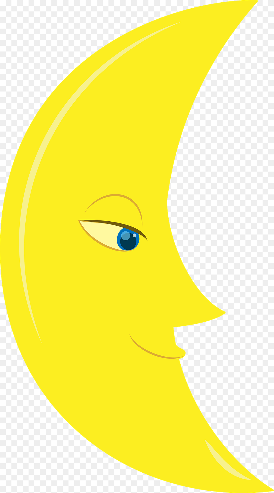 Moon Face Clipart, Banana, Food, Fruit, Plant Free Png