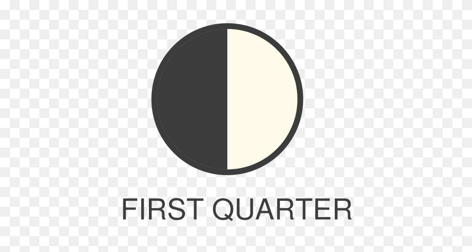 Moon First Quarter Icon, Logo, Astronomy, Nature, Night Png Image