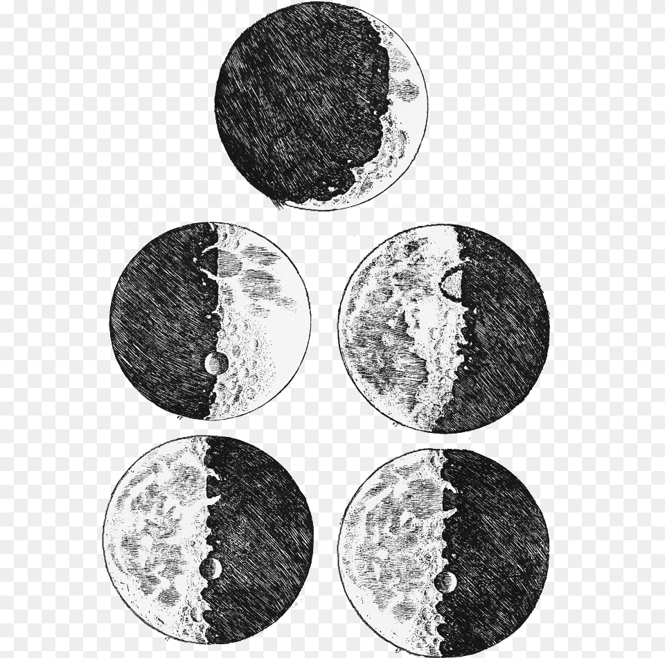 Moon Hipster And Grunge Image Seventeenth Century Map Of Moon, Nature, Night, Outdoors, Astronomy Free Transparent Png