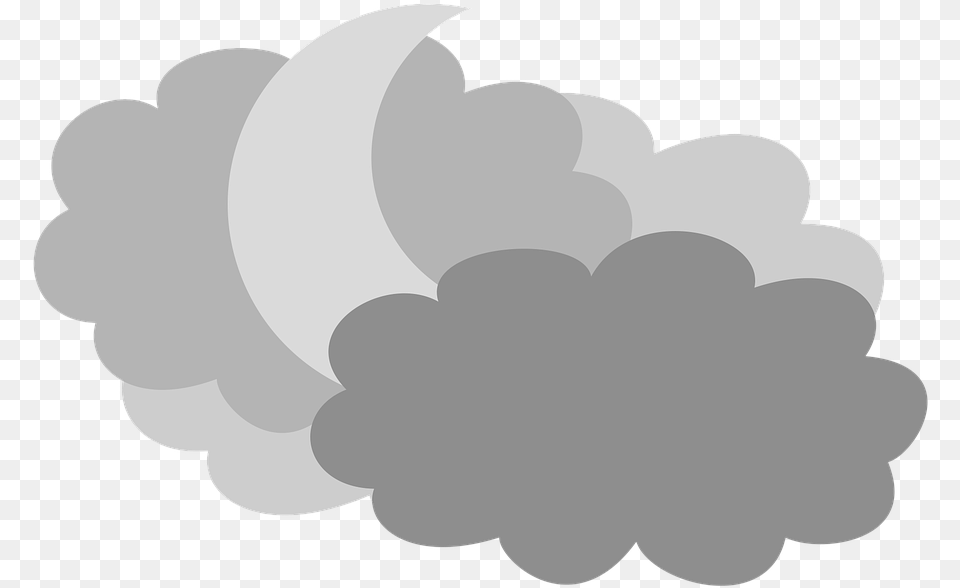 Moon In The Clouds Night Sky Weather Forecast Wind Cloud Gif Nature, Outdoors Free Transparent Png