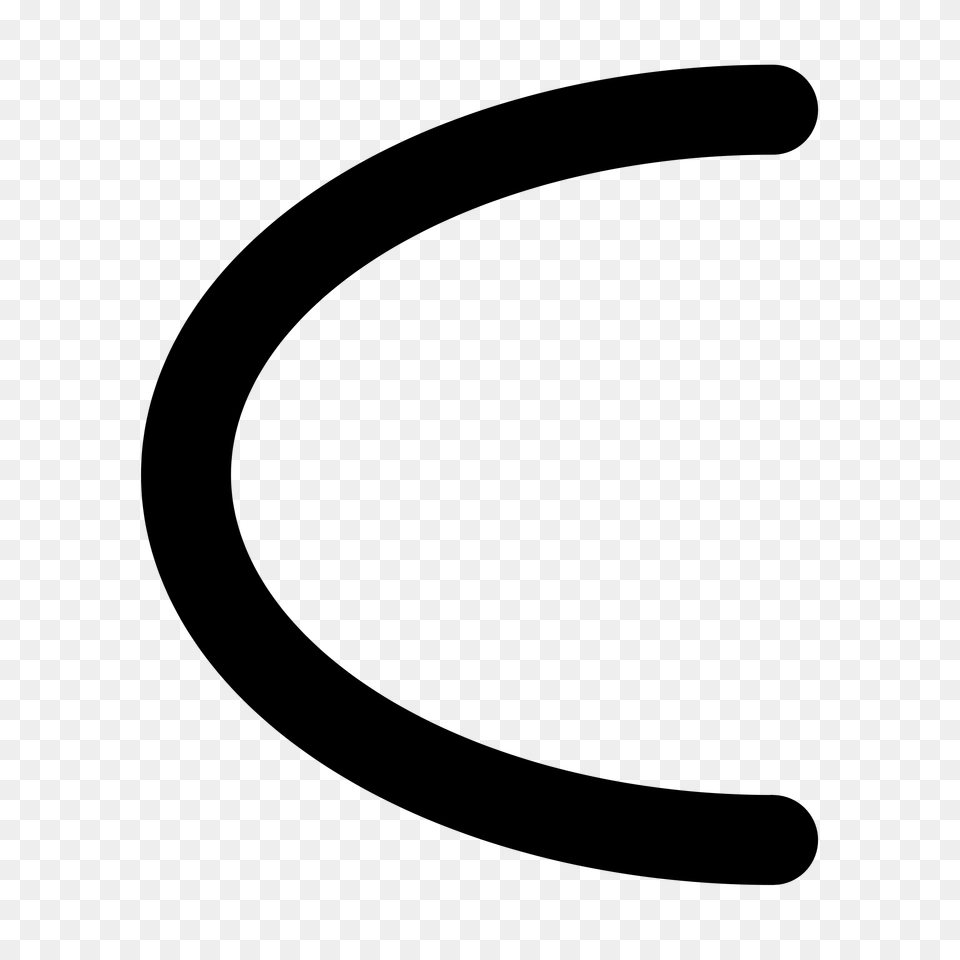 Moon Letter C, Gray Free Png Download