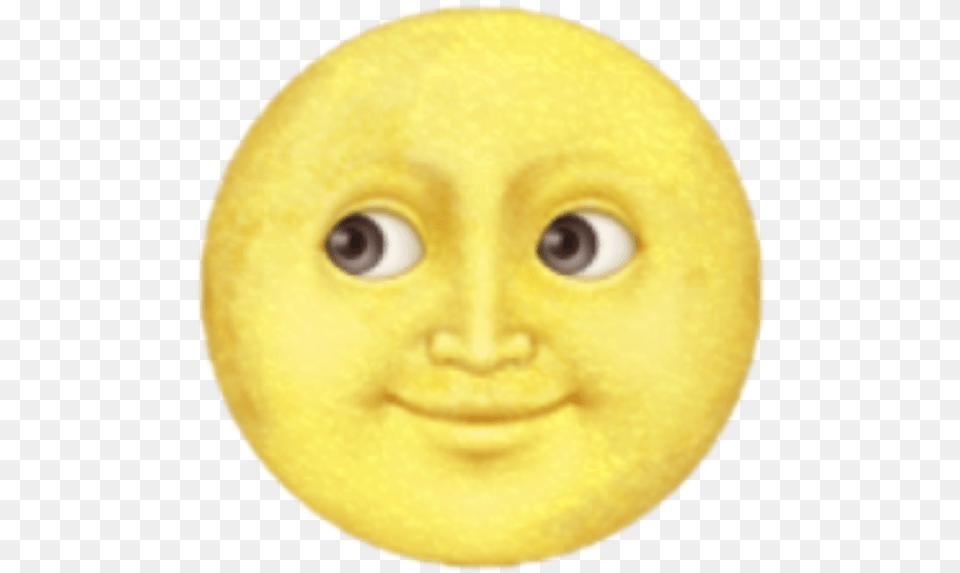 Moon Luna Emoji Edit Sticker Apple Emoji Moon, Gold, Astronomy, Nature, Night Free Png Download