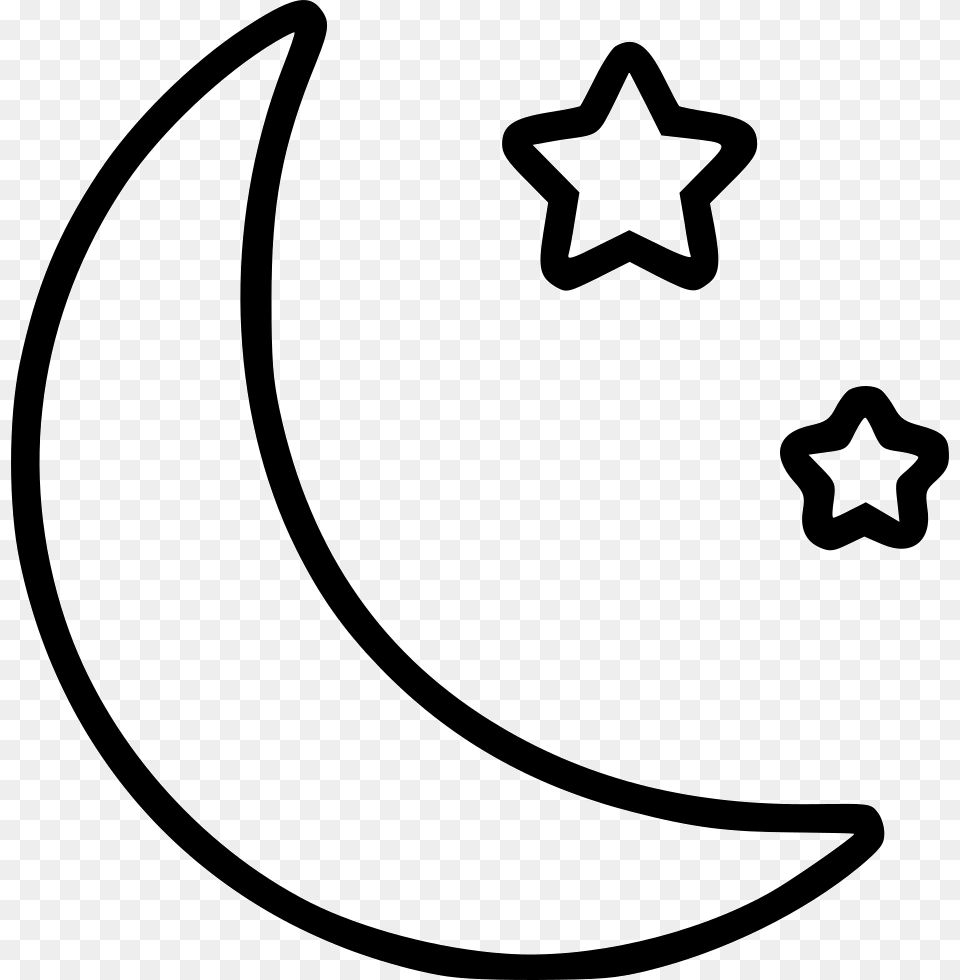 Moon Moon And Stars, Nature, Night, Outdoors, Star Symbol Free Png Download