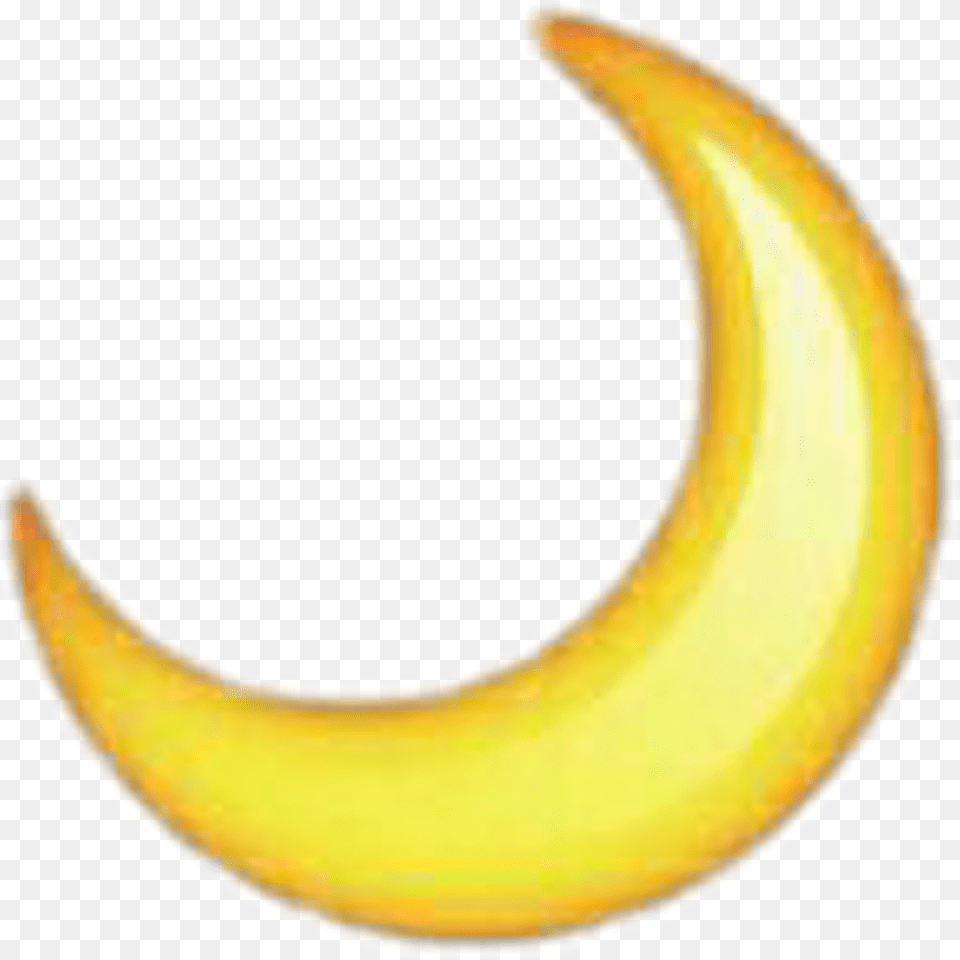 Moon Moonemogi Emogi Luna Emoticones Overlay Tumblr Moon Iphone Emoji, Banana, Plant, Produce, Fruit Free Png