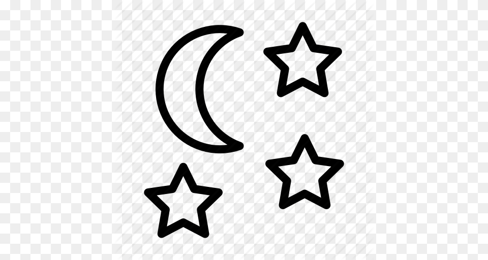 Moon Night Sky Starry Night Stars Weather Weather Forecast Icon, Star Symbol, Symbol Png Image