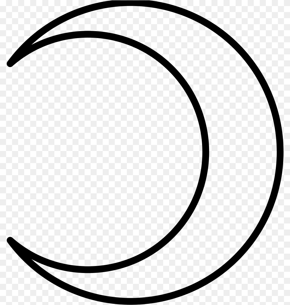 Moon On Coat Of Arms, Gray Free Transparent Png