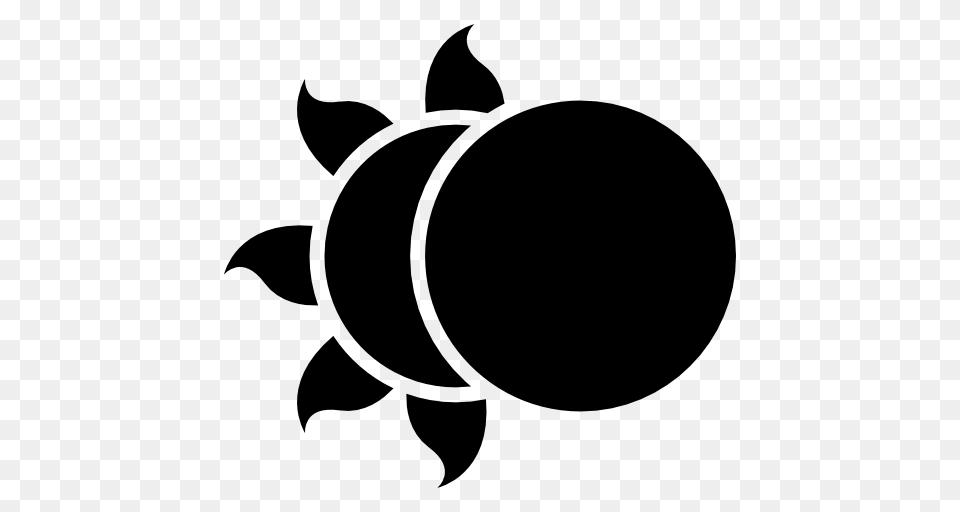 Moon Partially Covering The Sun, Stencil, Silhouette, Animal, Fish Png