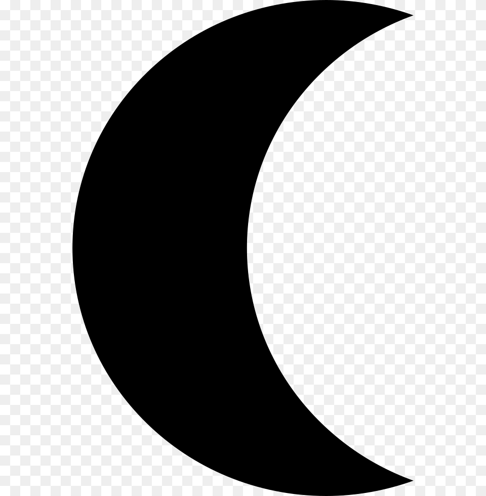 Moon Phase Black Crescent Shape Icon Free Download, Astronomy, Nature, Night, Outdoors Png Image