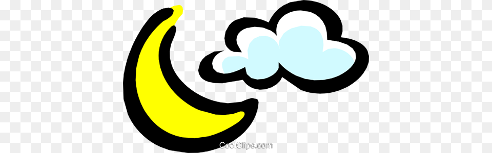 Moon Royalty Vector Clip Art Illustration, Banana, Food, Fruit, Plant Free Transparent Png