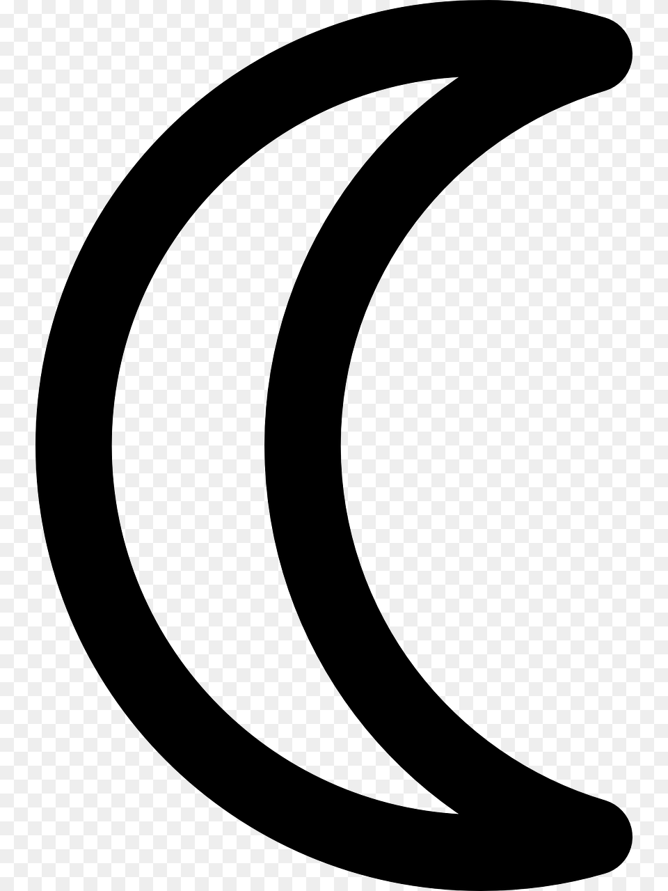 Moon Sign Symbol, Gray Png Image