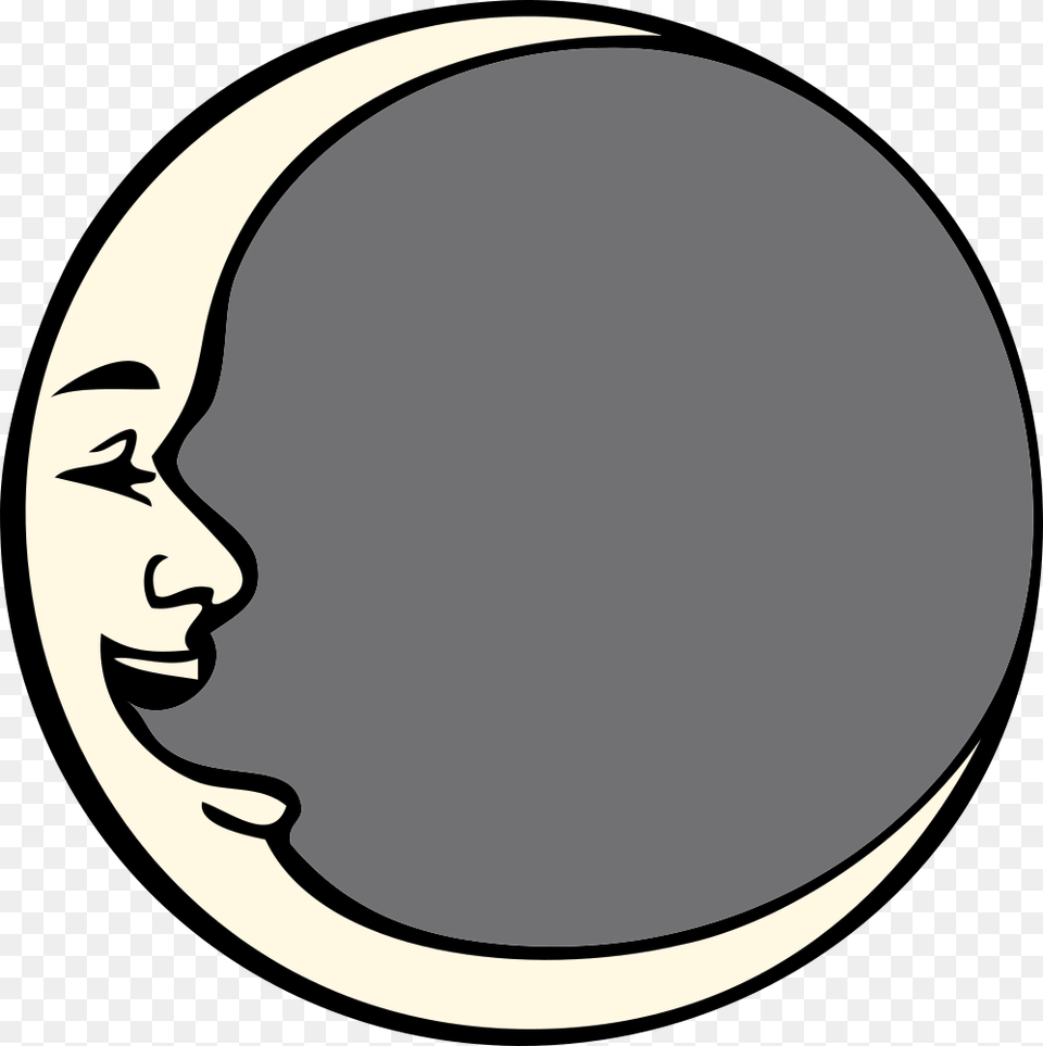Moon Smiley Clip Art At Clker Say Goodnight, Nature, Night, Outdoors, Astronomy Png Image