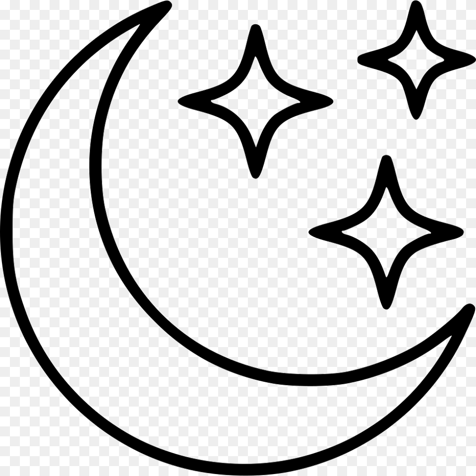 Moon Stars Icon Download, Star Symbol, Symbol, Smoke Pipe, Stencil Free Transparent Png