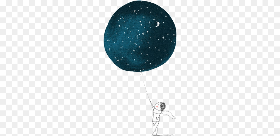 Moon Submission Night Stars Dark Floating Man Balloon Little Prince Star Illustrations, Outdoors, Astronomy, Nature, Baby Png Image
