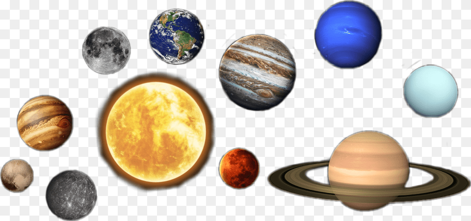Moon Sun Earth Mars Neptune Venus Pluto Sunset Earth, Astronomy, Outer Space, Planet, Globe Free Png Download