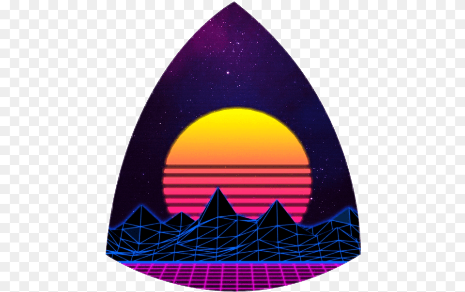 Moon Sun Sky Night Stars Planets Galaxy Space Art Digit Retrowave, Purple, Nature, Outdoors, Triangle Free Transparent Png