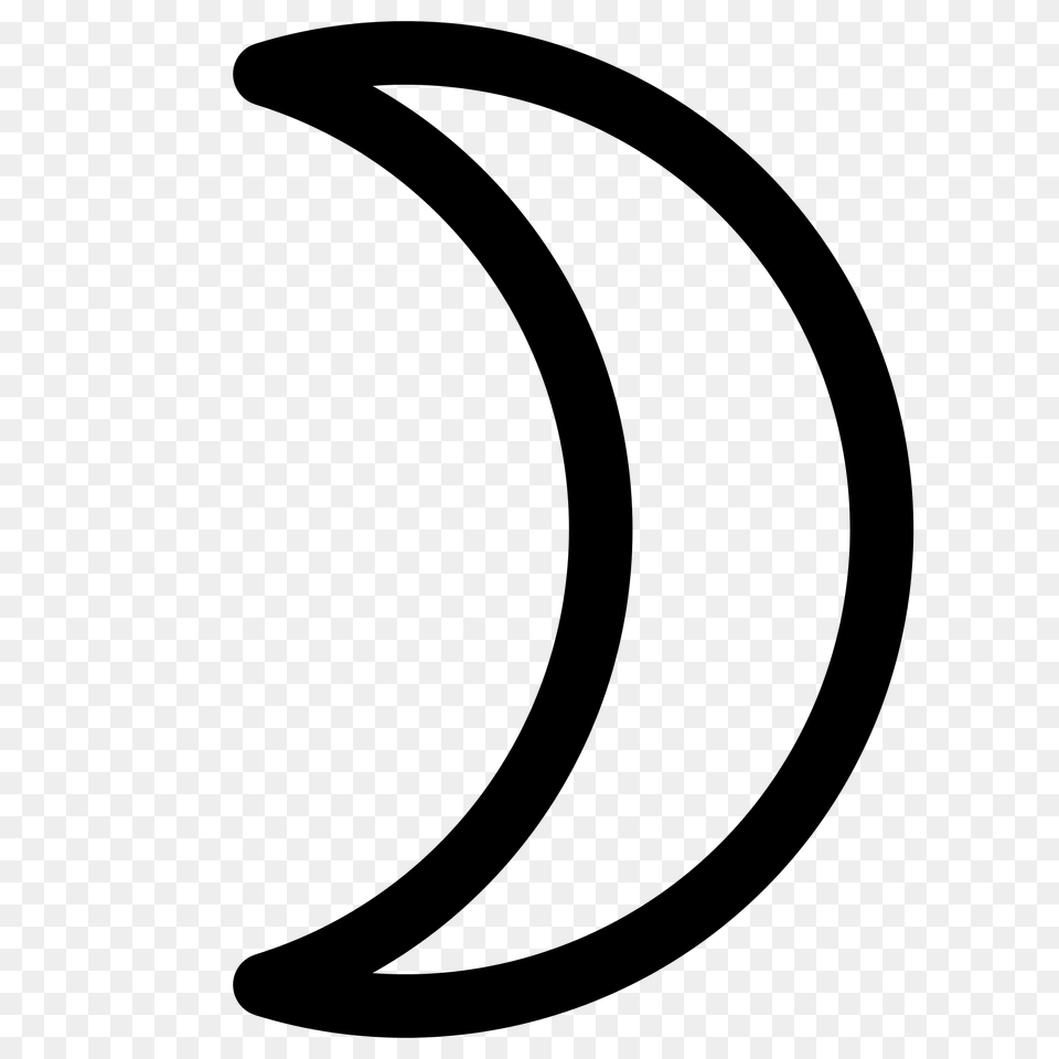 Moon Symbol Crescent, Gray Free Transparent Png