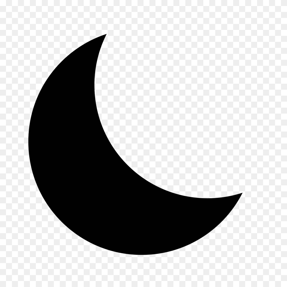 Moon Symbol Icono, Gray Png