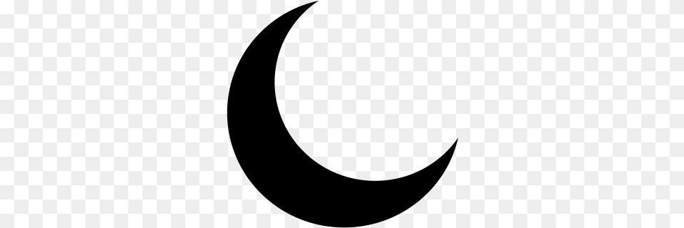 Moon Symbol Media Luna, Gray Free Png