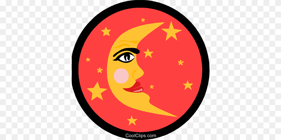 Moon Symbol Royalty Vector Clip Art Illustration, Baby, Person, Nature, Night Png