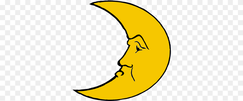 Moon Images Stickpng Crescent Moon Cartoon, Produce, Plant, Outdoors, Night Free Transparent Png