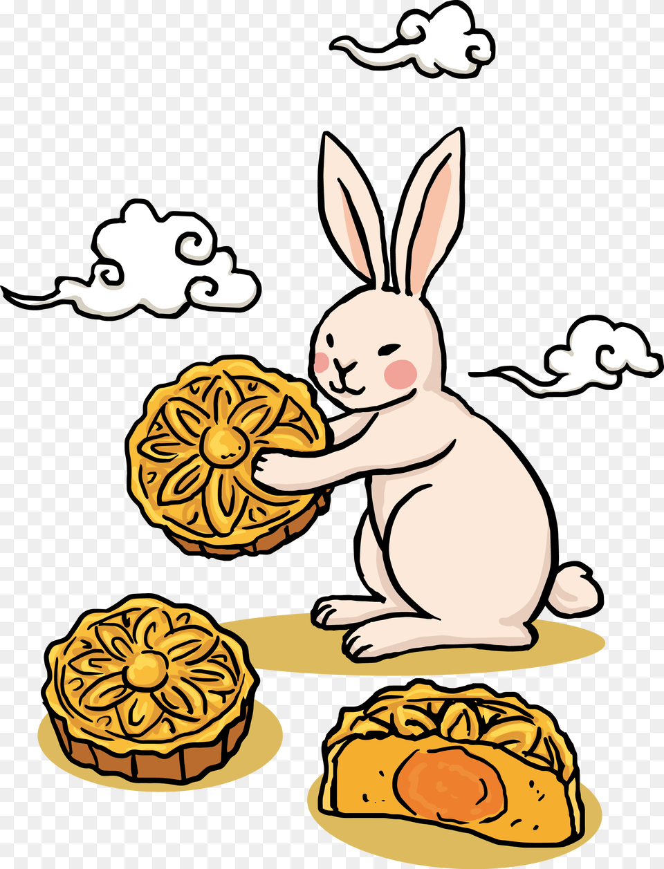 Mooncake Festival Chinese New Mid Autumn Festival Clipart, Animal, Mammal, Rabbit, Face Png
