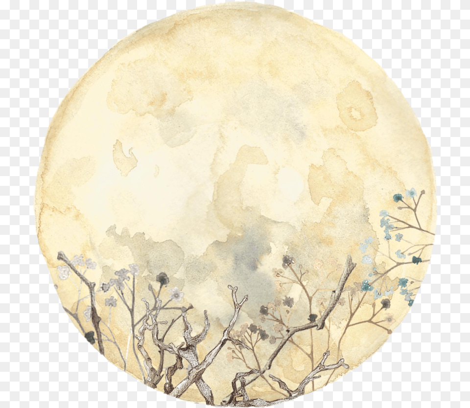 Moonclub U2014 Kristina Wingeier Circle, Art, Painting, Astronomy, Moon Free Png Download
