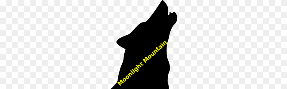 Moonlight Mountain Wolf Clip Art, Text Free Png Download