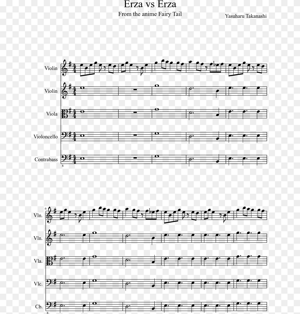 Moonlight Sonata 3rd Movement Violin Sheet Music, Gray Free Png