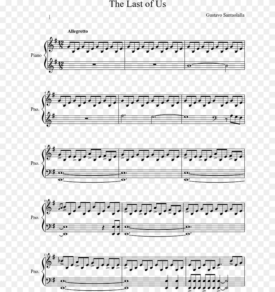 Moonlight Sonata Sheet Music With Letters, Gray Png Image