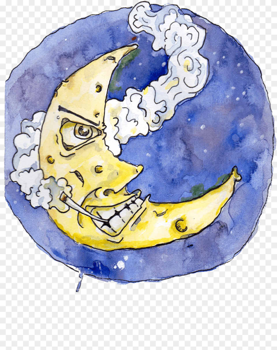 Moonman 001 Moon, Food, Fruit, Plant, Produce Png Image