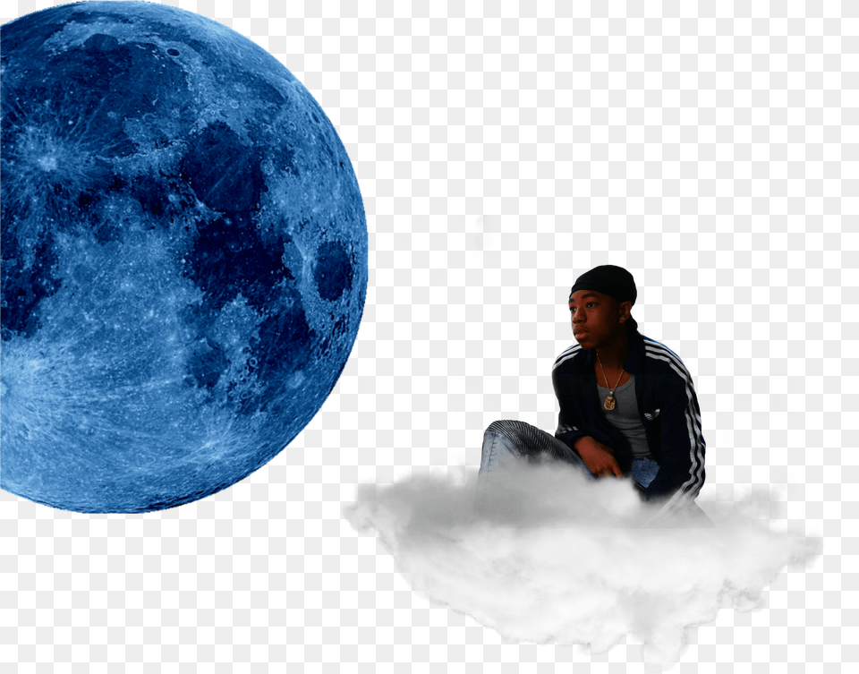 Moonman Blue Full Moon Clip Art Free Png