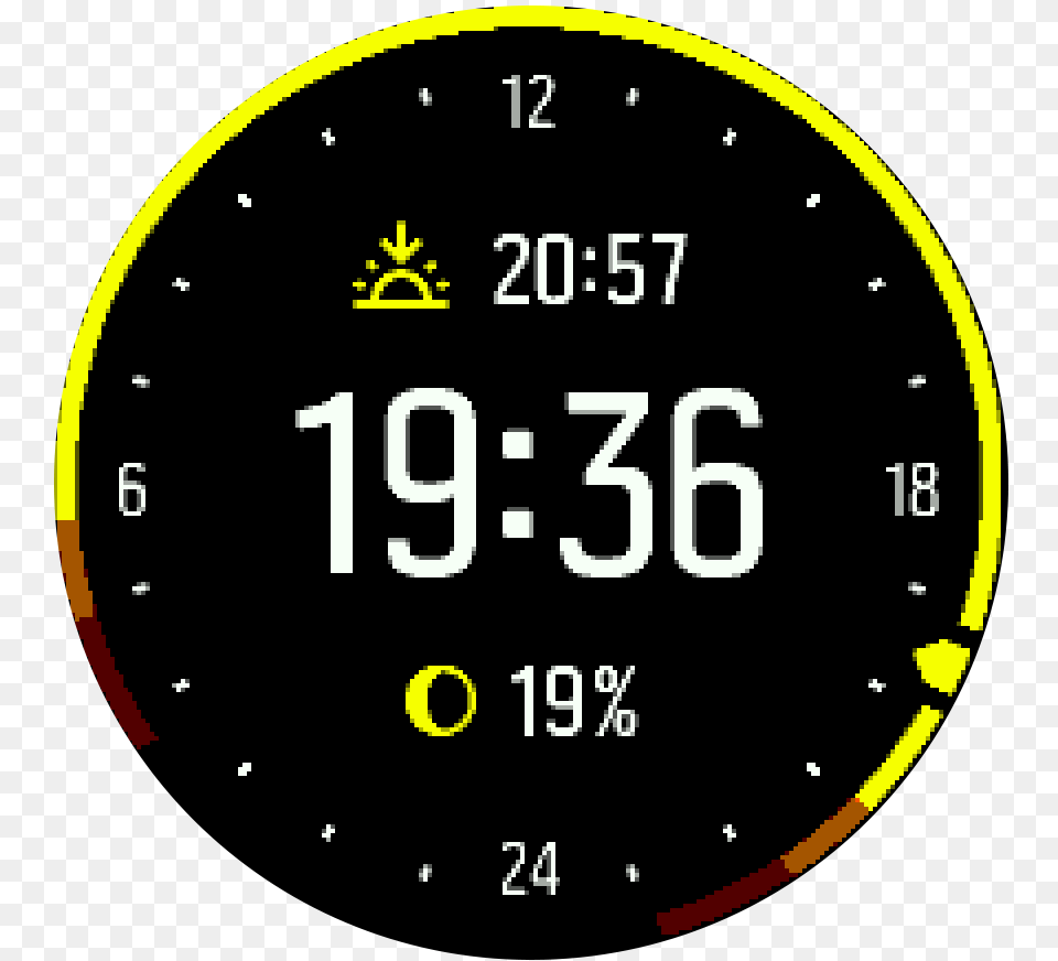 Moonphase Watchface Trainer Circle, Disk, Clock, Digital Clock, Gauge Free Png Download