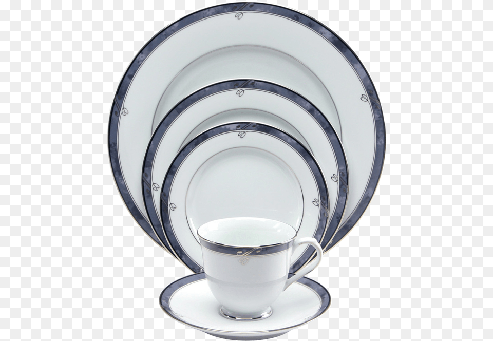 Moonstone 5 Piece Place Setting Cup, Art, Porcelain, Pottery, Saucer Png