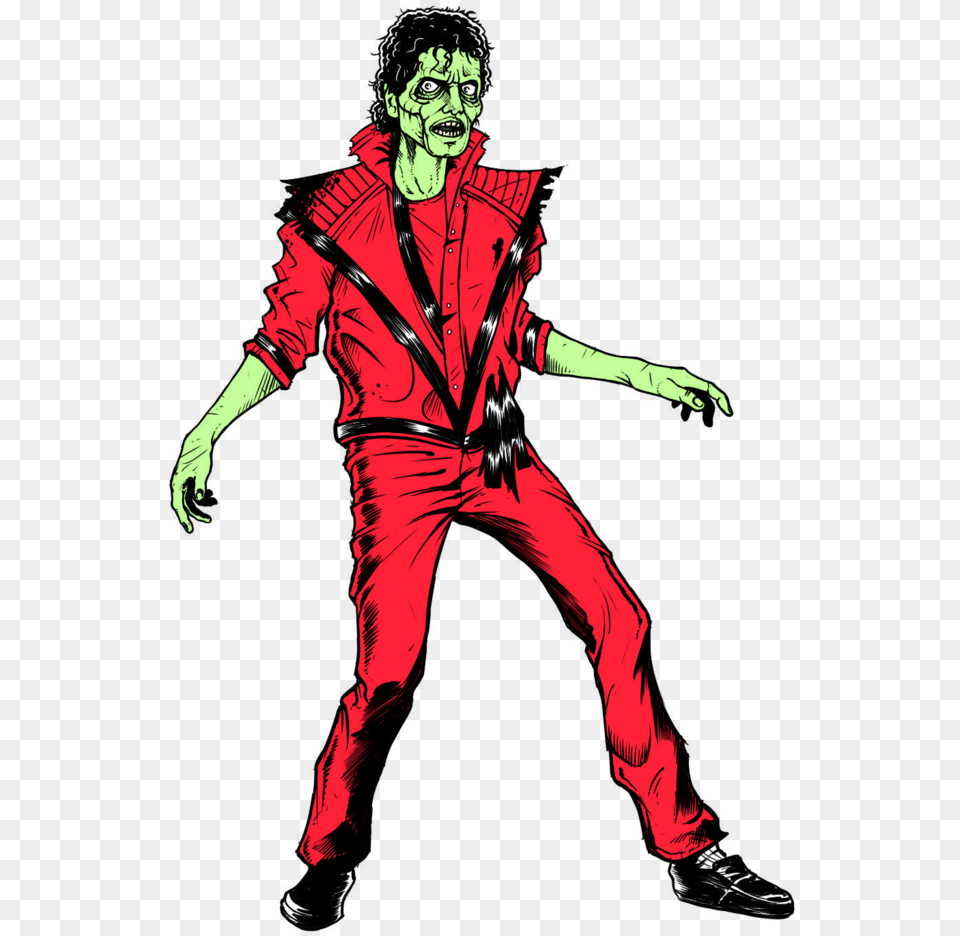 Moonwalk Cartoon Thriller Drawing Michael Jackson Thriller, Adult, Person, Man, Male Free Transparent Png