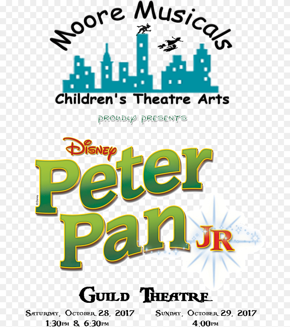 Moore Musicals Presents Peter Pan Jr St Hope Vertical, Advertisement, Poster, Book, Publication Free Png Download