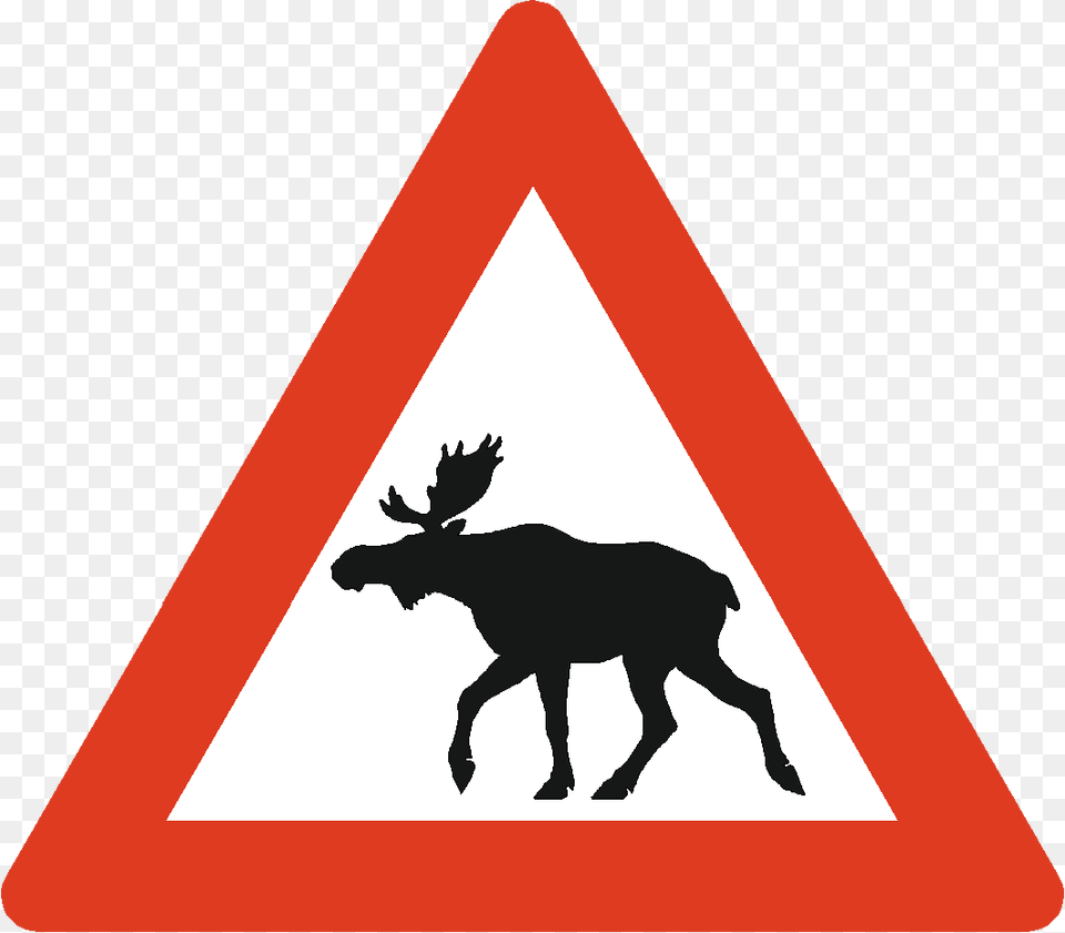 Moose Bahnbergang Ohne Schranken, Sign, Symbol, Road Sign, Animal Free Png Download