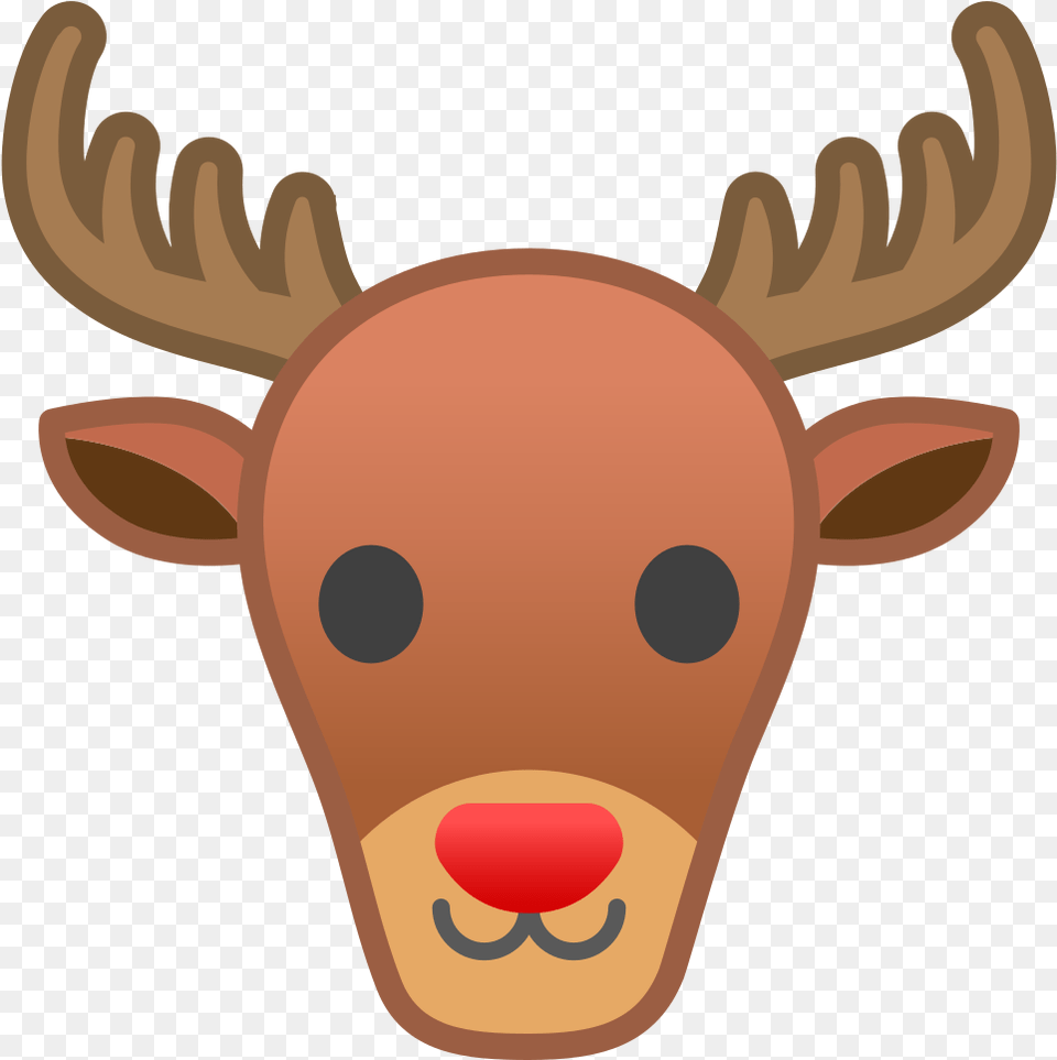 Moose Clipart Emoji Transparent For Reindeer Emoji, Animal, Deer, Mammal, Wildlife Free Png Download