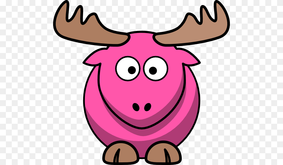 Moose Clipart Pink, Animal, Mammal, Pig Free Png Download