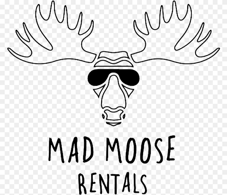 Moose Deer, Stencil, Logo, Blackboard Png
