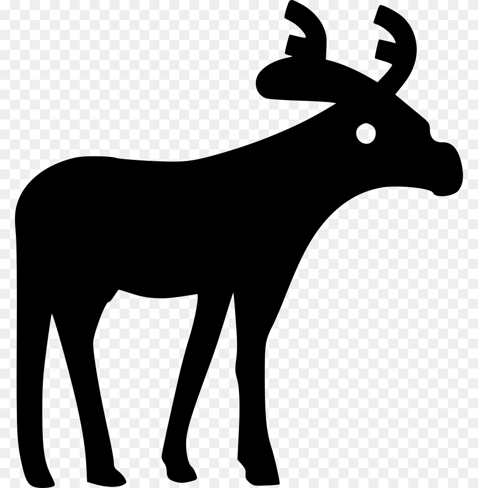 Moose Elk, Silhouette, Animal, Cattle, Cow Png