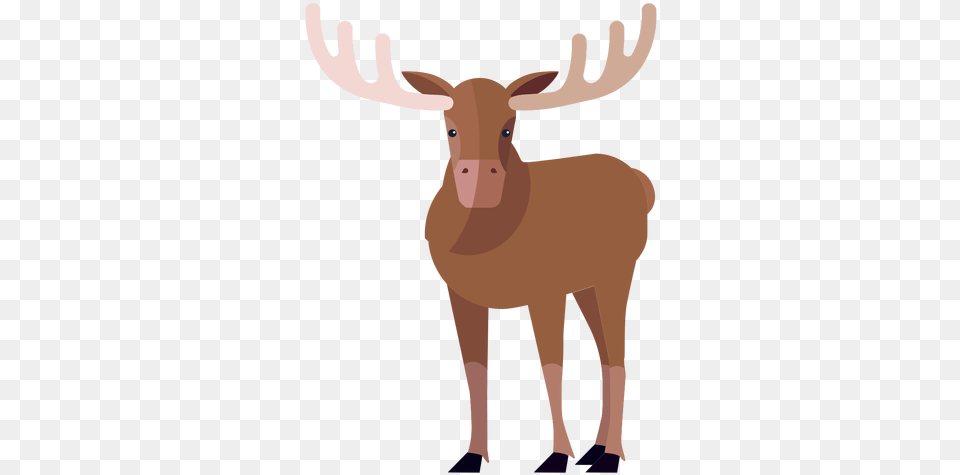 Moose Elk Antler Hoof Flat Transparent U0026 Svg Vector Animal Figure, Deer, Mammal, Wildlife, Person Free Png