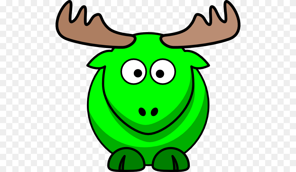 Moose Green Kids Clipart For Web, Animal, Deer, Mammal, Wildlife Png Image