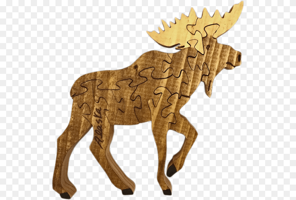 Moose Handcut Wood Puzzle Donkey, Animal, Coyote, Mammal, Person Free Png