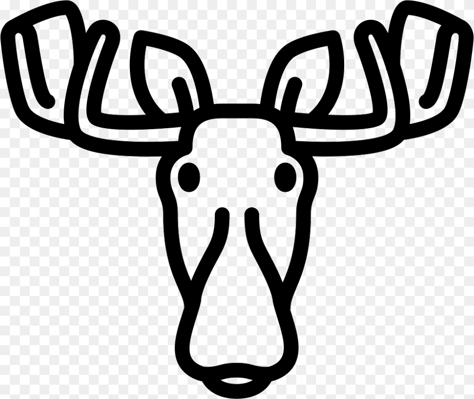 Moose Head Svg Icon Download Moose Head Moose Icons, Animal, Deer, Mammal, Wildlife Free Transparent Png