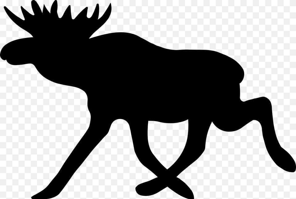 Moose Icon, Gray Free Transparent Png