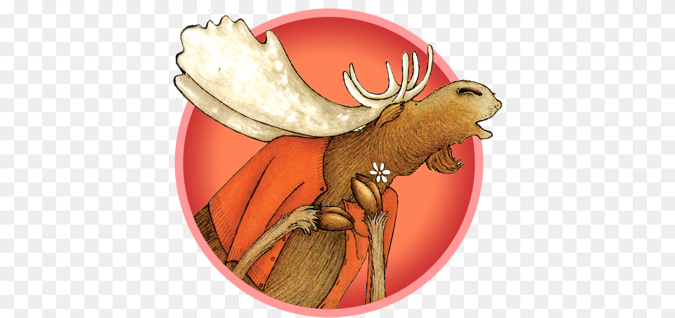 Moose If You Give A Moose A Muffin Character, Animal, Wildlife, Mammal Png