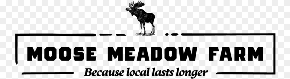 Moose Meadow Farm Logo Bw, Gray Png Image