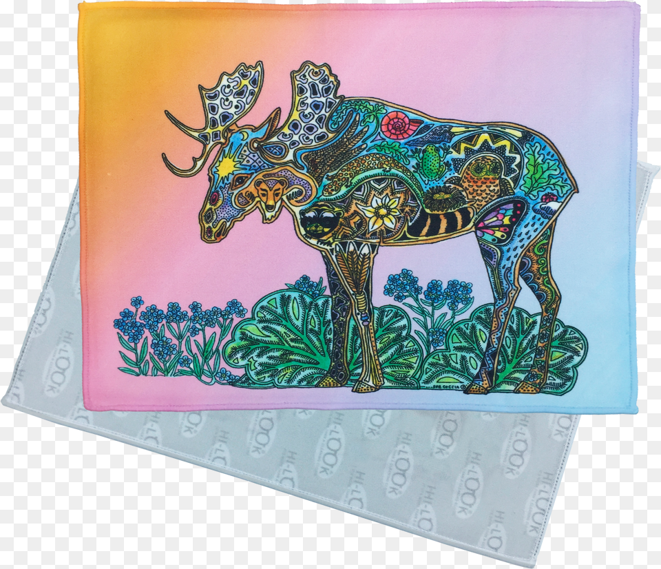 Moose Microfiber Cleaning Cloth Illustration, Adult, Book, Female, Person Png Image