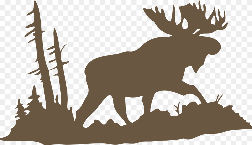 Moose Moose Silhouette, Animal, Mammal, Wildlife, Face Free Png Download